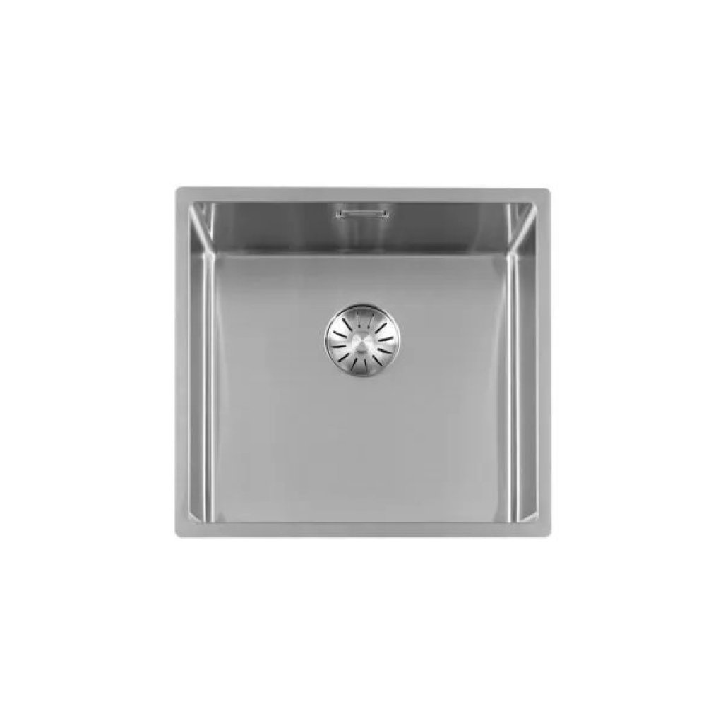 Lorreine 40PRO10 spoelbak, binnen 40×40 cm, buiten 44×44 cm, RVS.